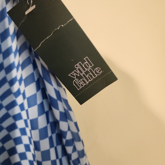 Wild and fable blue mesh mini skirt size M NWT - Picture 6 of 12